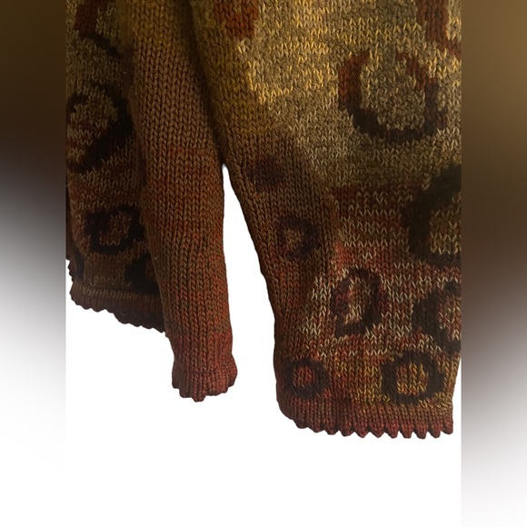 Peruvian Connection Sweater Multicolor Alpaca Cardigan XL - Picture 9 of 11
